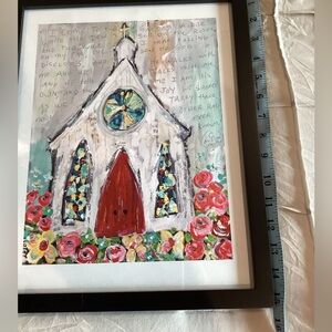 Framed lyrical print 12 x 15 matted